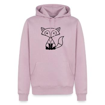 Renard Renard roux Animal sauvage Intelligent Habitants de la forêt - Sweat à capuche Premium bio Homme - rose poudré - Devant - Nico (187cm)