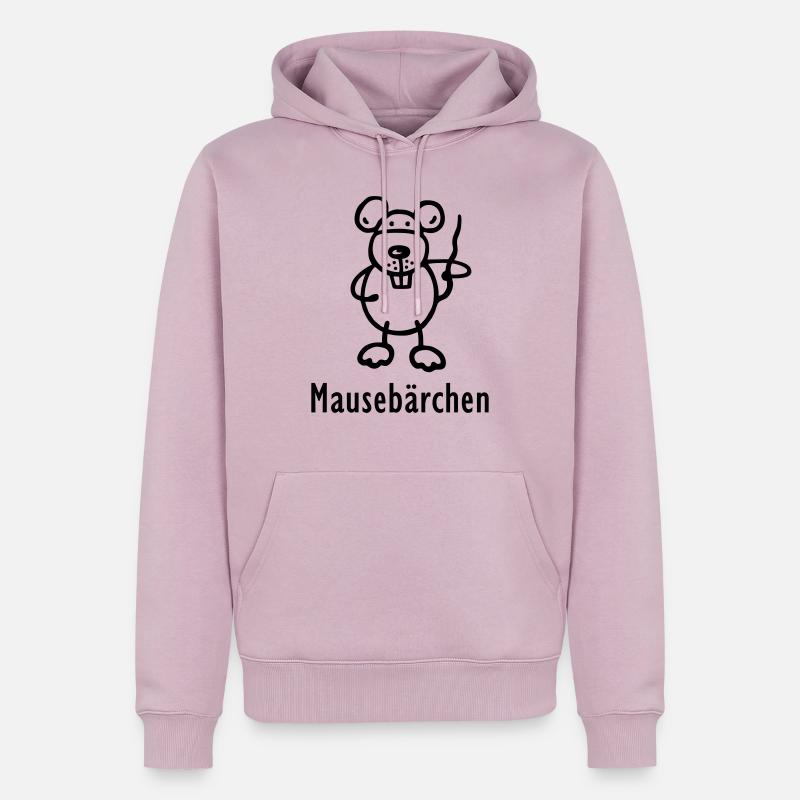 Maus - Mausebärchen - Männer Premium Bio Hoodie - Altrosa