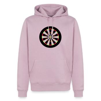 fléchettes - Sweat à capuche Premium bio Homme - rose poudré - Devant - Nico (187cm)