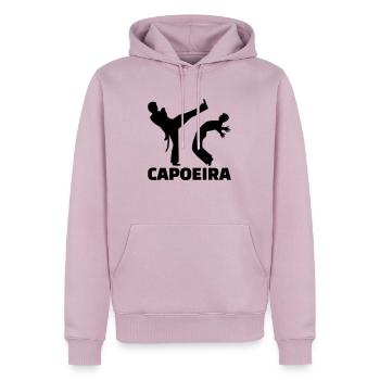 Capoeira - Männer Premium Bio Hoodie - Altrosa - Vorne - Nico (187cm)