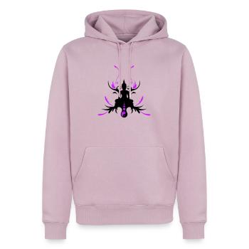 buddha_2f - Männer Premium Bio Hoodie - Altrosa - Vorne - Nico (187cm)