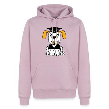 Hund Schulabschluss Zeugnis Gymnasium College Abi - Männer Premium Bio Hoodie - Altrosa - Vorne - Nico (187cm)