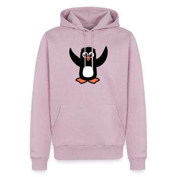Pinguin Süßes Baby Kind Flügel hochheben Glücklich - Männer Premium Bio Hoodie - Altrosa - Vorne - Nico (187cm)