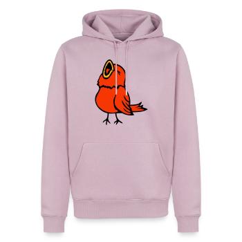 Budgie, songbird, sparrow, bird, chirp, cute - Men’s Premium Organic Hoodie - dusky pink - Front - Nico (187cm)