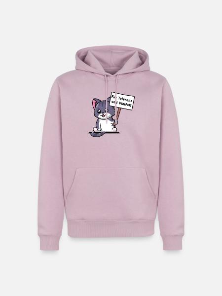 Kittehs für Toleranz und Vielfalt - Männer Premium Bio Hoodie - Altrosa