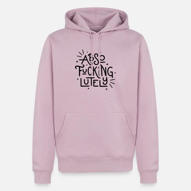 Absofuckinglument - Sweat à capuche Premium bio Homme - rose poudré