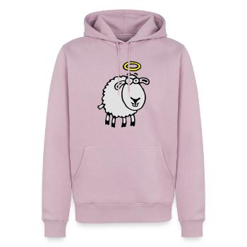 unschuldslamm_042012_e_3c - Männer Premium Bio Hoodie - Altrosa - Vorne - Nico (187cm)