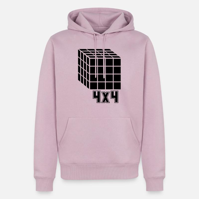 Cube Cube 4x4 - Sweat à capuche Premium bio Homme - rose poudré