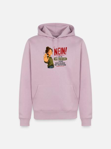 Nein ist ein kompletter Satz | Grenzen setzen - Männer Premium Bio Hoodie - Altrosa