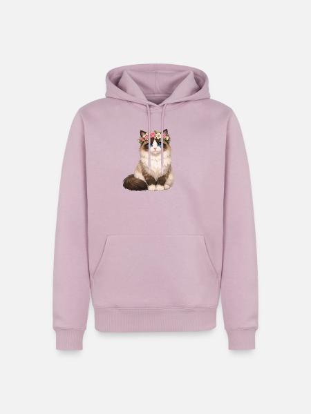 Ragdoll Katze - Männer Premium Bio Hoodie - Altrosa