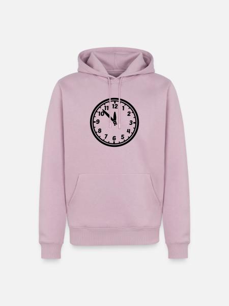 uhr_f1 - Männer Premium Bio Hoodie - Altrosa
