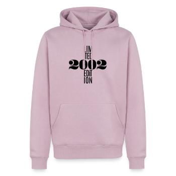 Limited Edition 2002 - Birthday 2002 - Men’s Premium Organic Hoodie - dusky pink - Front - Nico (187cm)