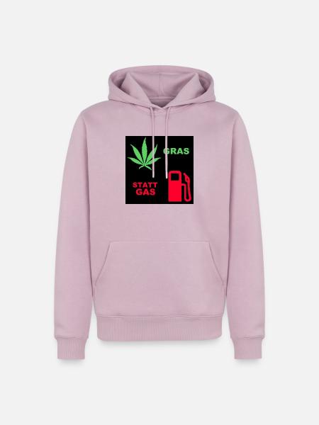 gras statt gas - Männer Premium Bio Hoodie - Altrosa