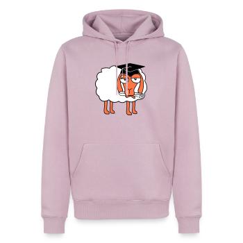 Schaf Schule Zeugnis College Abschluss Abi Schüler - Männer Premium Bio Hoodie - Altrosa - Vorne - Nico (187cm)