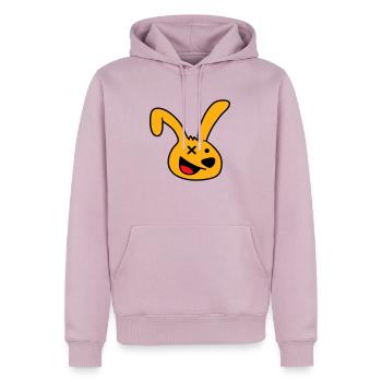 Hase verrückt wahnsinnig lachen komisch verwirrt - Männer Premium Bio Hoodie - Altrosa - Vorne - Nico (187cm)