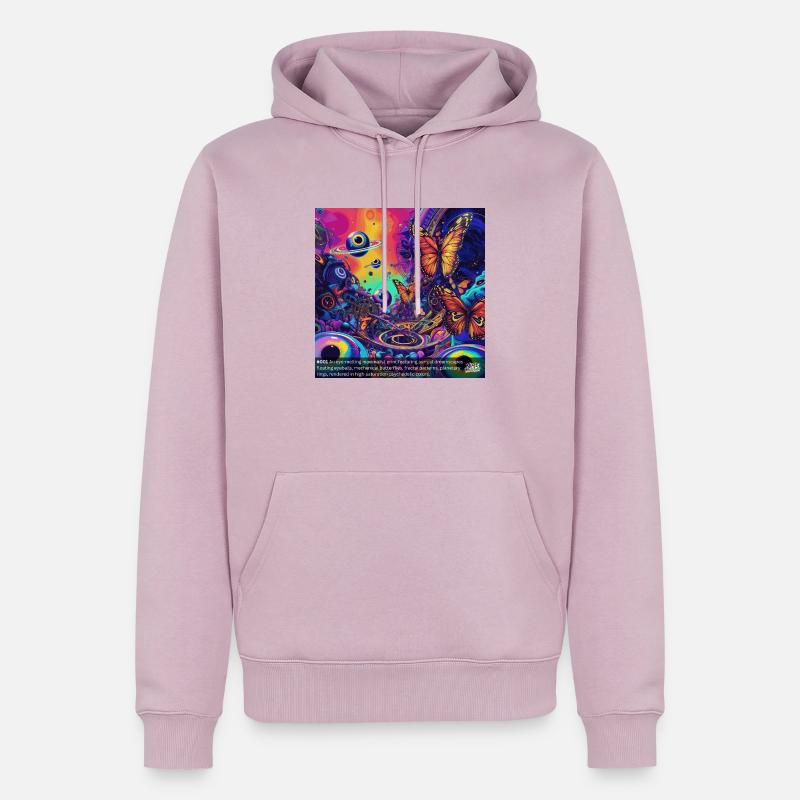 Psychedelic Dreamscape #001 - Männer Premium Bio Hoodie - Altrosa