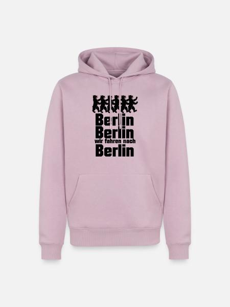 Berlin Berlin, wir fahren nach Berlin - Männer Premium Bio Hoodie - Altrosa