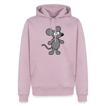 Maus Mäuschen Süße Kleine Ratte Nager Lustig Comic - Männer Premium Bio Hoodie - Altrosa - Vorne - Nico (187cm)