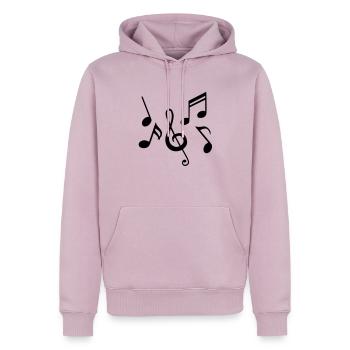 Noten - Männer Premium Bio Hoodie - Altrosa - Vorne - Nico (187cm)