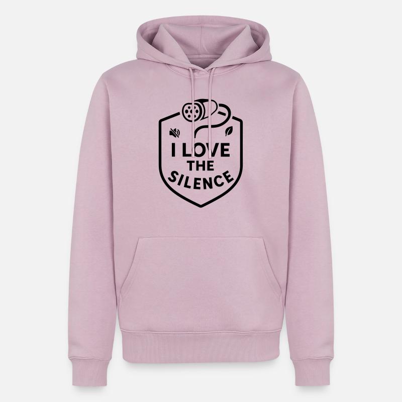 J’aime le Silence - eMobility - Sweat à capuche Premium bio Homme - rose poudré