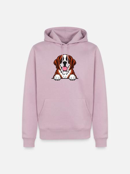 Bernhardiner - Männer Premium Bio Hoodie - Altrosa