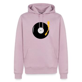 LP - DJ - Turntable - Men’s Premium Organic Hoodie - dusky pink - Front - Nico (187cm)