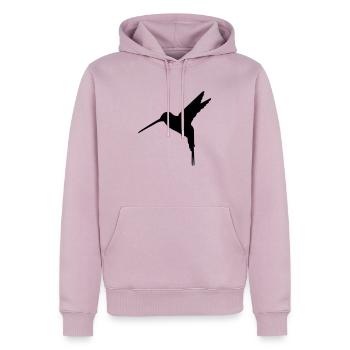 Kolibri Vogel - Männer Premium Bio Hoodie - Altrosa - Vorne - Nico (187cm)