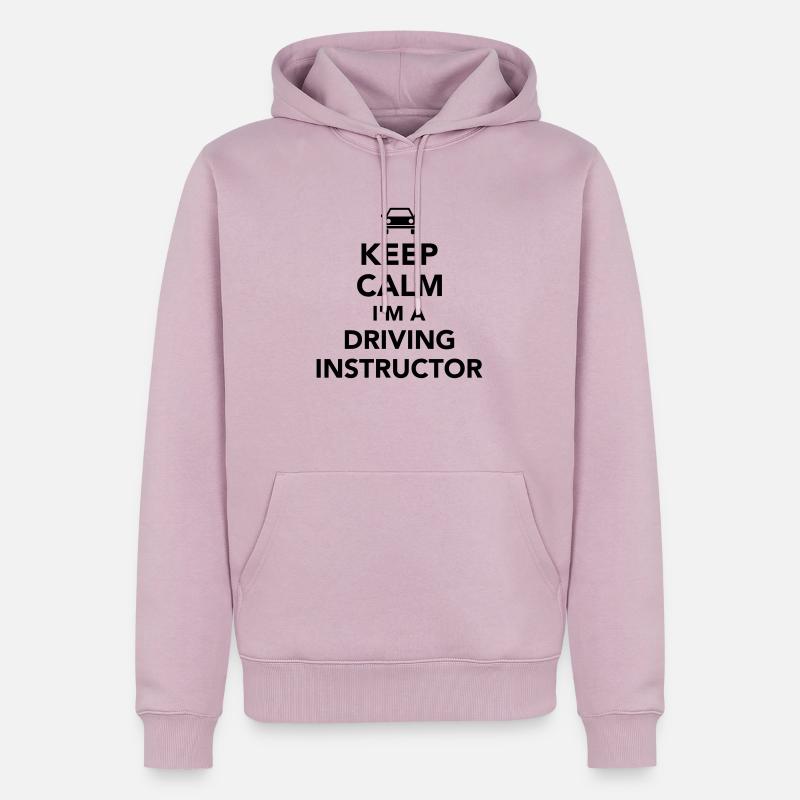 Driving instructor - Sweat à capuche Premium bio Homme - rose poudré