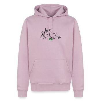 freiheit - Männer Premium Bio Hoodie - Altrosa - Vorne - Nico (187cm)