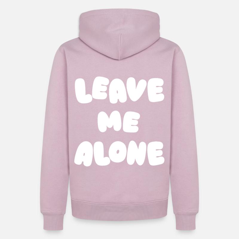 Leave Me Alone - Men’s Premium Organic Hoodie - dusky pink