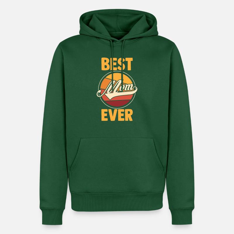 Mama Retro Mutter Geschenk - Männer Premium Bio Hoodie - Flaschengrün
