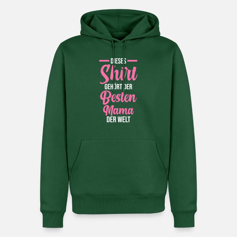 Mutter Beste Mama - Männer Premium Bio Hoodie - Flaschengrün