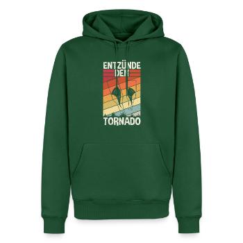 Entzündet den Tornado Bier - Männer Premium Bio Hoodie - Flaschengrün - Vorne - Nico (187cm)