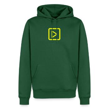 Just play the Music DJ - Männer Premium Bio Hoodie - Flaschengrün - Vorne - Nico (187cm)