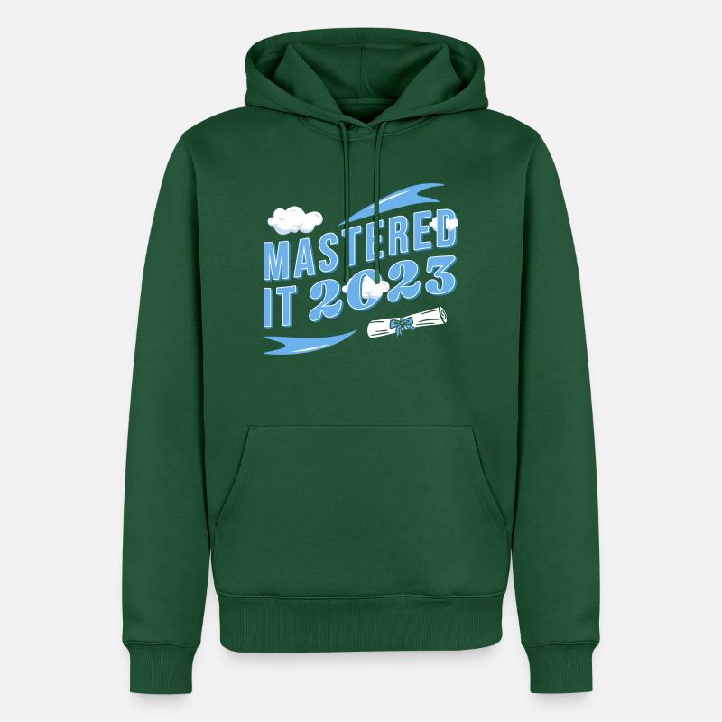 Master Université - Sweat à capuche Premium bio Homme - vert bouteille