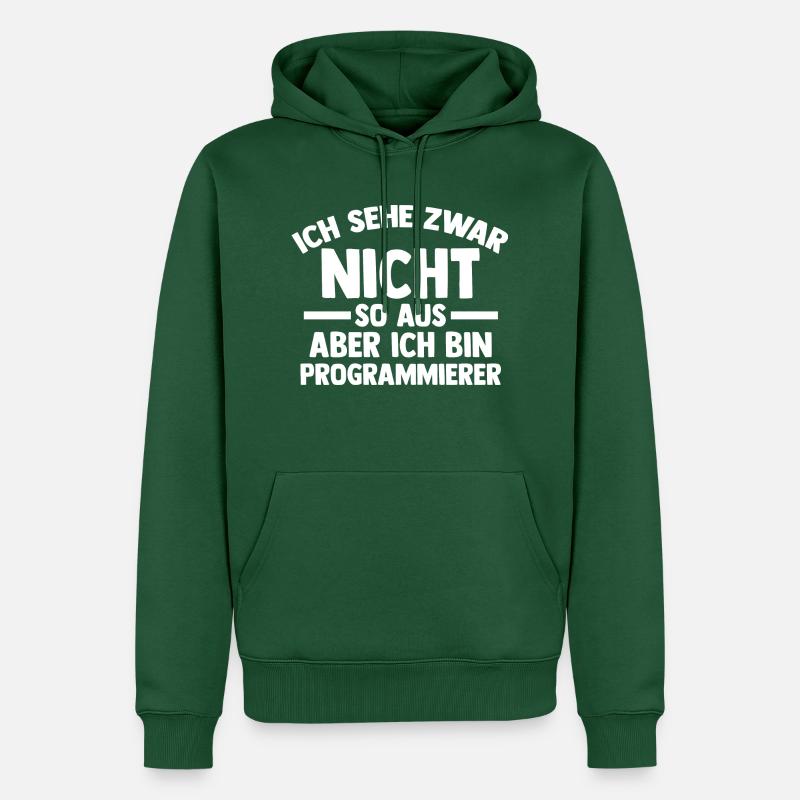 Programmieren Entwickler Coder Programmierer - Männer Premium Bio Hoodie - Flaschengrün