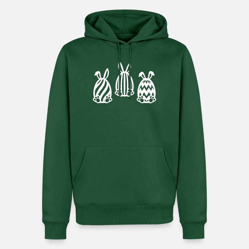 EASTER EASTER BUNNY EASTER EGGS - Men’s Premium Organic Hoodie - bottle green