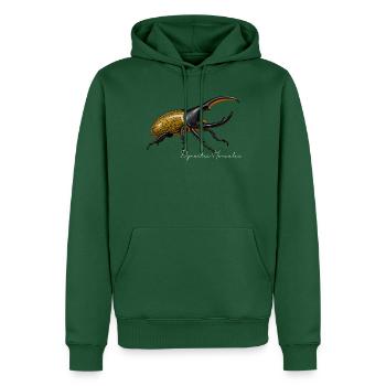 Herkuleskäfer Dynastes hercules - Männer Premium Bio Hoodie - Flaschengrün - Vorne - Nico (187cm)