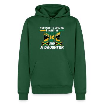 Jamaika Jamaikanische Flagge Jamaikanisches Gesche - Männer Premium Bio Hoodie - Flaschengrün - Vorne - Nico (187cm)