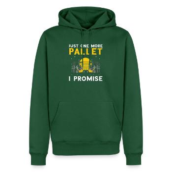 Warehouse drivers and warehouse workers for forklifts - Men’s Premium Organic Hoodie - bottle green - Front - Nico (187cm)