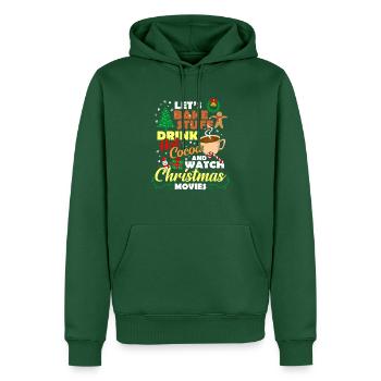 Christmas Kakao Hot Chocolate Heiße Schokolade - Männer Premium Bio Hoodie - Flaschengrün - Vorne - Nico (187cm)