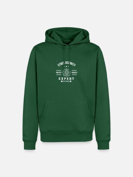 Cyber Security Expert AI Maschinelles Lernen - Männer Premium Bio Hoodie - Flaschengrün