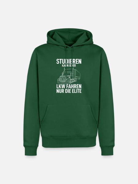 Trucker - Männer Premium Bio Hoodie - Flaschengrün