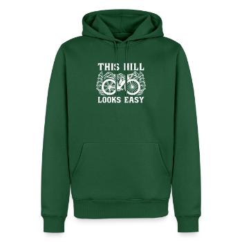 Rennrad Radsport Radsportler Hügel - Männer Premium Bio Hoodie - Flaschengrün - Vorne - Nico (187cm)