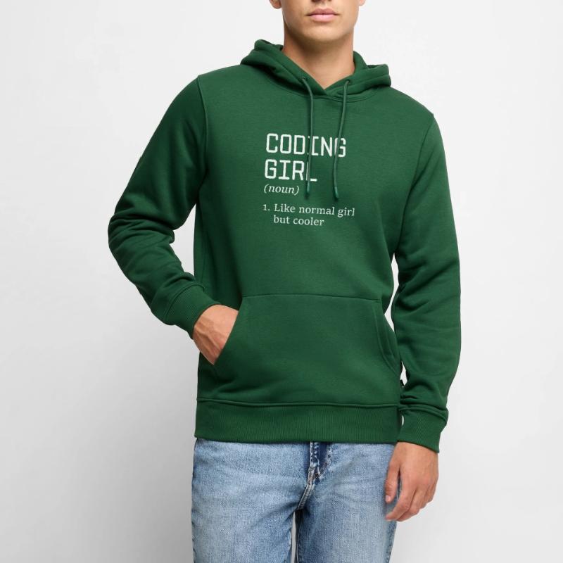 Coding Girl Definition Noun Software Developer Pro Männer Premium Bio Hoodie