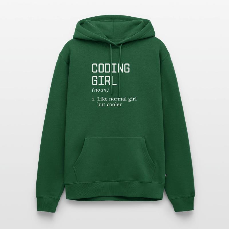 Coding Girl Definition Noun Software Developer Pro Männer Premium Bio Hoodie
