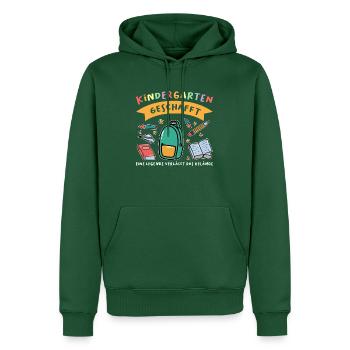 Kindergarten Abschluss Kita-Abgänger Geschenk - Männer Premium Bio Hoodie - Flaschengrün - Vorne - Nico (187cm)