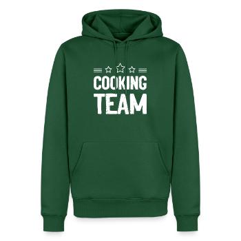 Cooking Team - Men’s Premium Organic Hoodie - bottle green - Front - Nico (187cm)