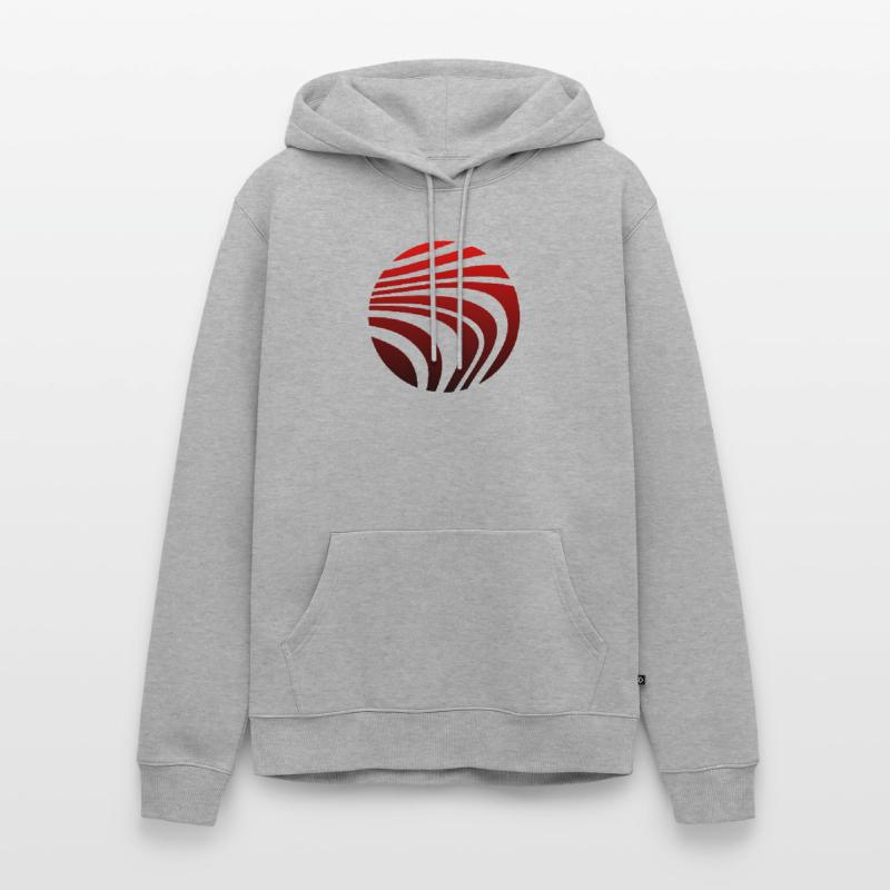 Psychedelic Pattern Red Black Gradient Men’s Premium Organic Hoodie