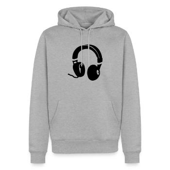 Casque - Sweat à capuche Premium bio Homme - gris chiné - Devant - Thijin (182cm)